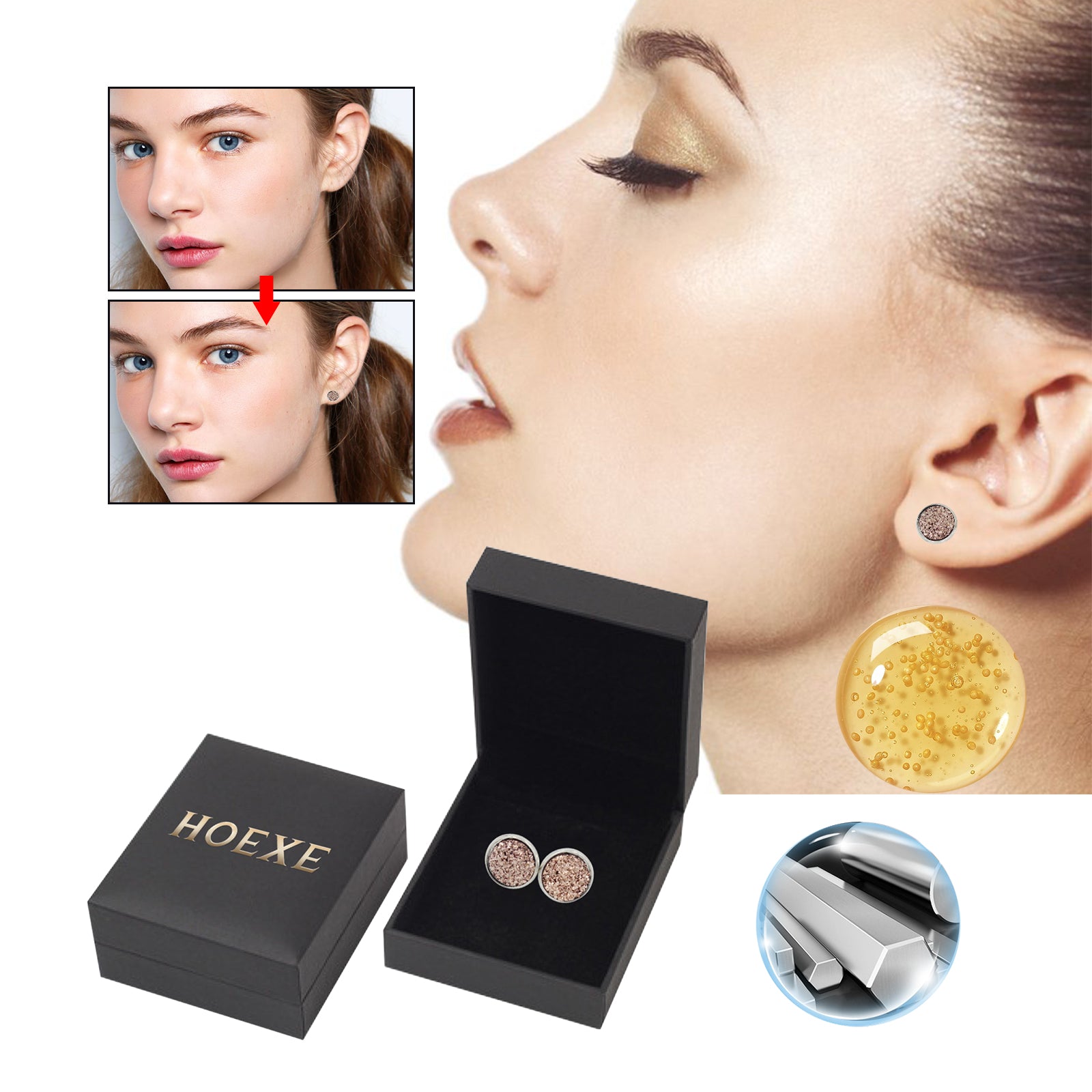 Magnetic Earrings, No Piercing Earrings Clear Jawline Lines To Create A Beautiful Figure - Korvel