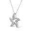 Collar de Colgante de Estrella de Mar con Diamantes en Acero Inoxidable .925