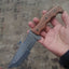 Premium Custom Damascus Tanto Tracker Knife with Elegant Rosewood Handle - 10" Overall Length, Versatile Serrated Blade - Korvel
