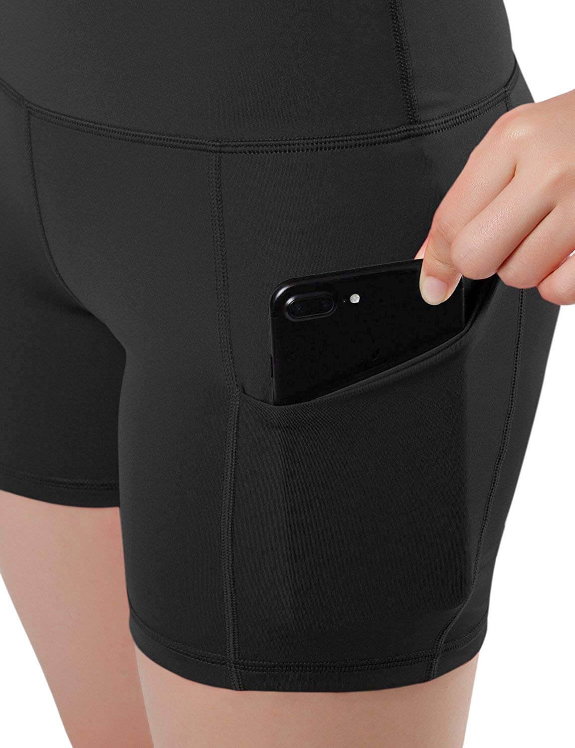 Shorts Deportivos de Cintura Alta Jolie con Bolsillos Laterales