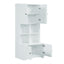 Elegant 4-Door Bathroom Storage Cabinet with Adjustable Shelves