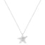 Pendentif en étoile de mer en argent sterling .925 avec accent en diamant - 18"