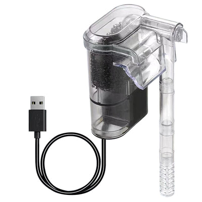 New USB - powered hanging aquarium filter, 2.5W, 250L/H. Ideal for aquariums under 30cm. Mini size. - Korvel