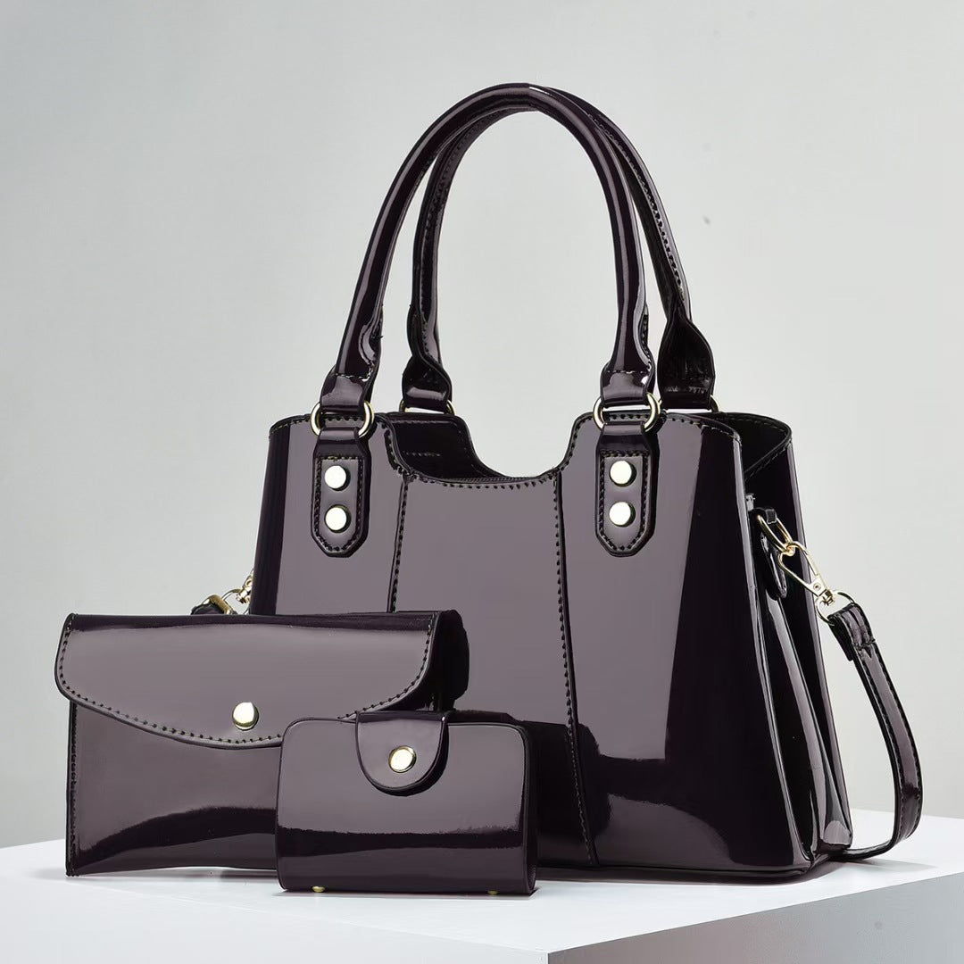 Elegant Three-Piece Mother-and-Child Crossbody Bag Set