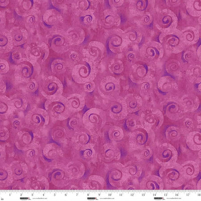 Spiral Storm Lipstick Swirl Texture 118" Orchid Cotton Fabric