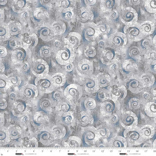 Spiral Storm Pigeon Swirl Texture 118" Orchid Cotton Fabric