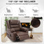 Fauteuil inclinable manuel en cuir respirant pour salon