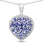 Pendentif en argent sterling avec amazonite et tanzanite de 9,79 carats