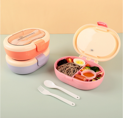 Modern simple food grade microwaveable lunch box with compartments - Korvel