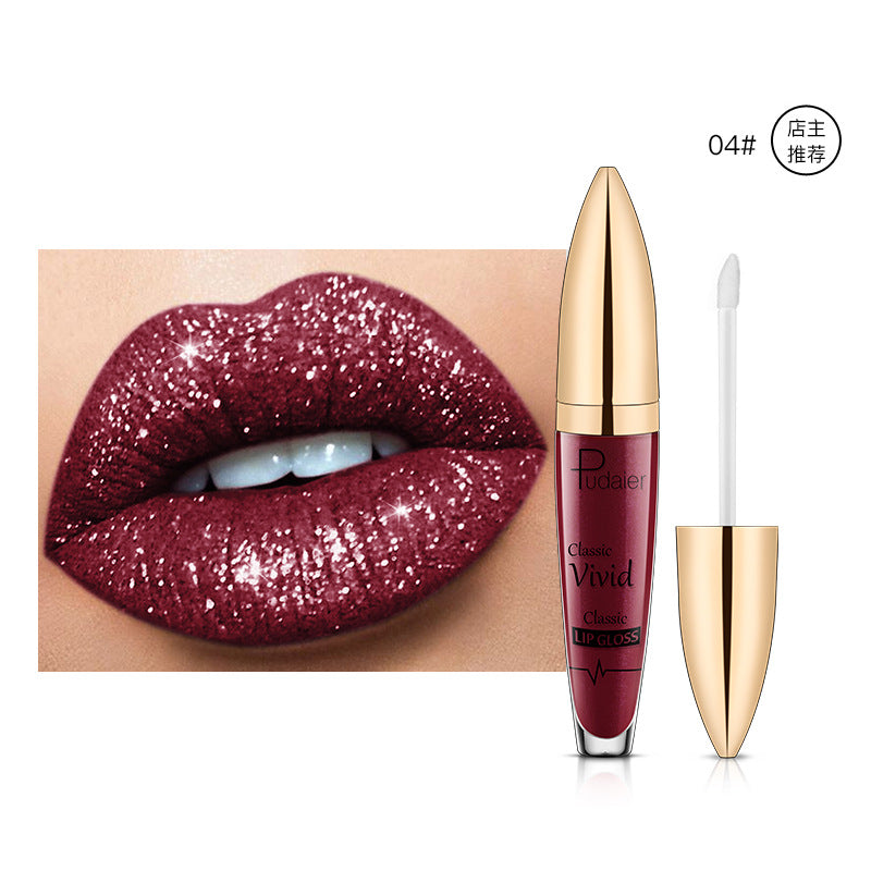 Pudaier Sip Glitter Flip Matte Pearl Lip Gloss