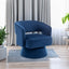 Swivel Barrel Chair, Velvet Accent Armchair 360 Degree Swivel Club Chair for Living Room Bedroom Reception Room - Korvel