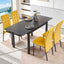 Black Ceramic Expandable Dining Room Table for Small Spaces