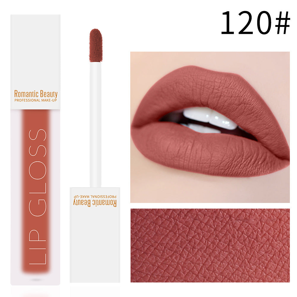 Romantic Beauty Velvet Matte Lip Glaze Non-Stick Lip Gloss - Korvel
