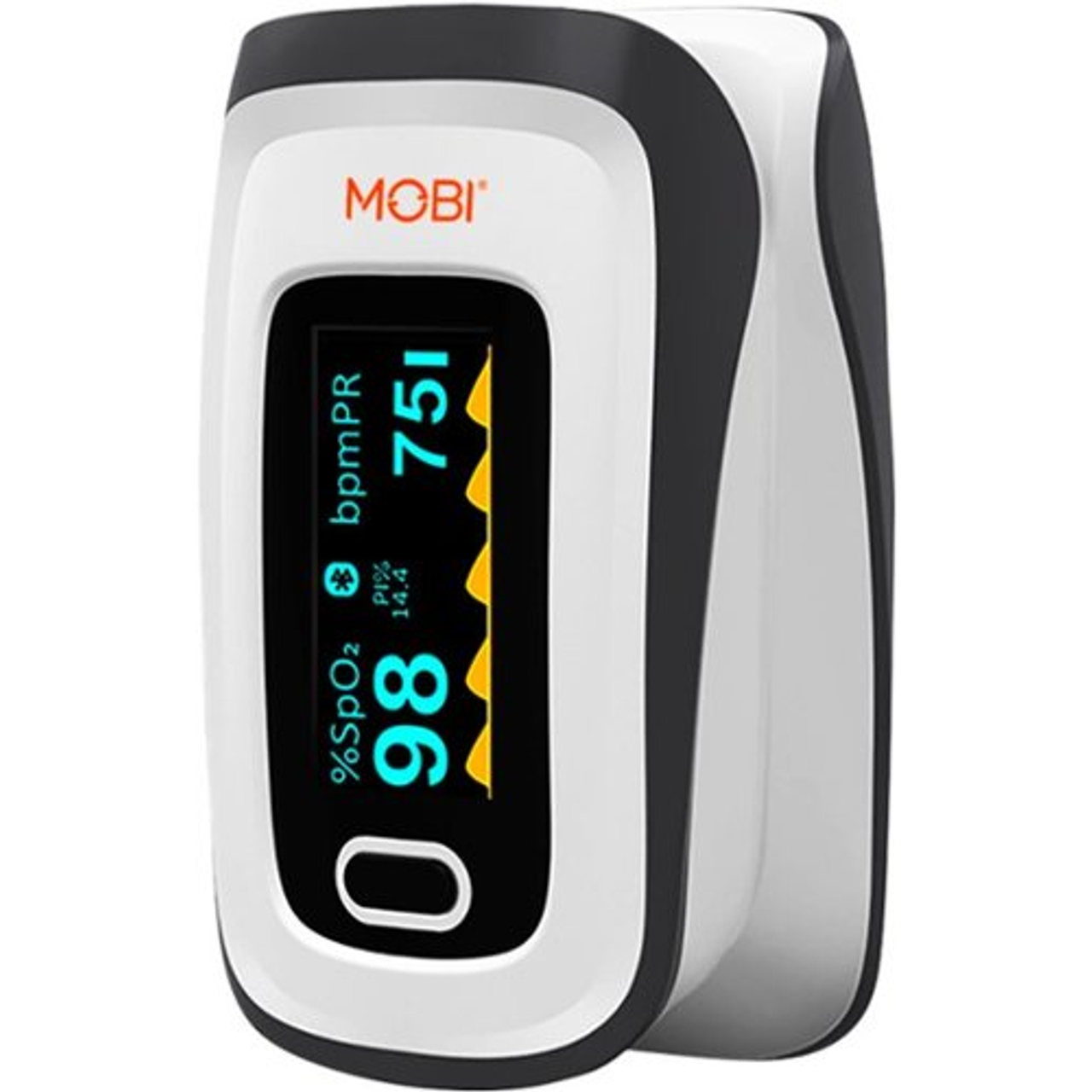 MOBI Connect Smart Fingertip Bluetooth Pulse Oximeter - White