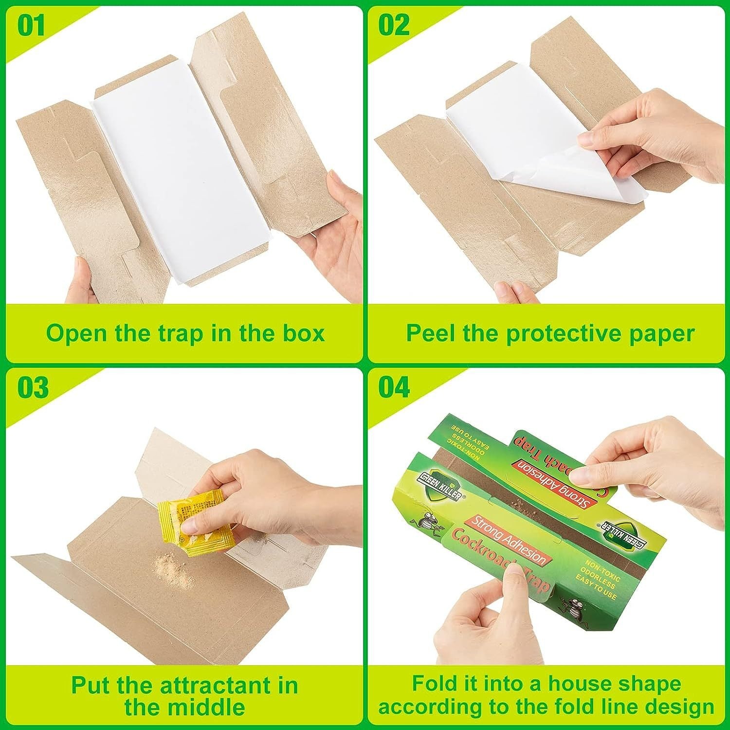 Roach Flea Trap Sticky Killer Flea Catcher Sticky Trap - Korvel