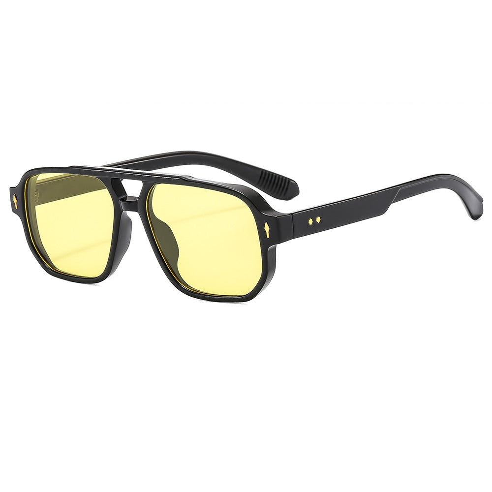 Retro Casual Double Beam Sunglasses