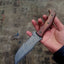 Premium Custom Damascus Tanto Tracker Knife with Elegant Rosewood Handle - 10" Overall Length, Versatile Serrated Blade - Korvel