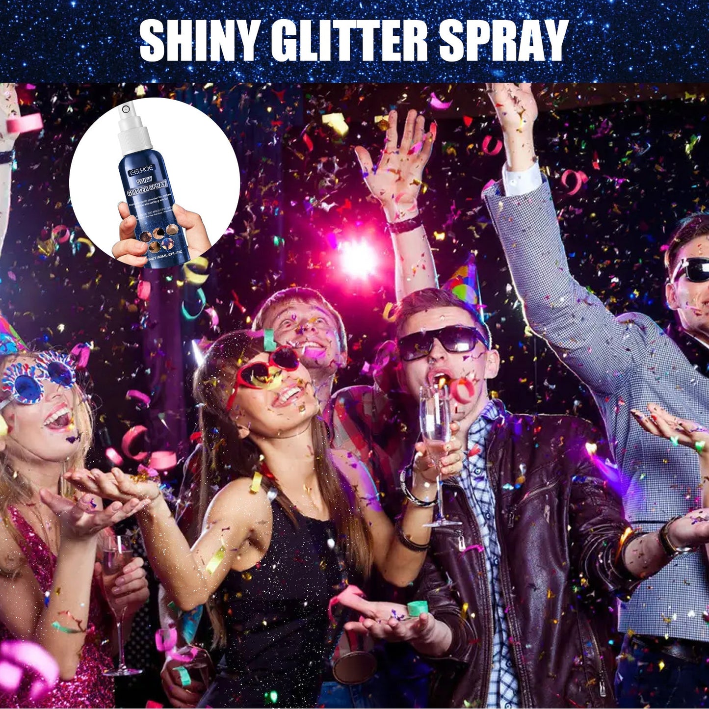 Spray Paillettes Premium pour des Looks Éblouissants en Club