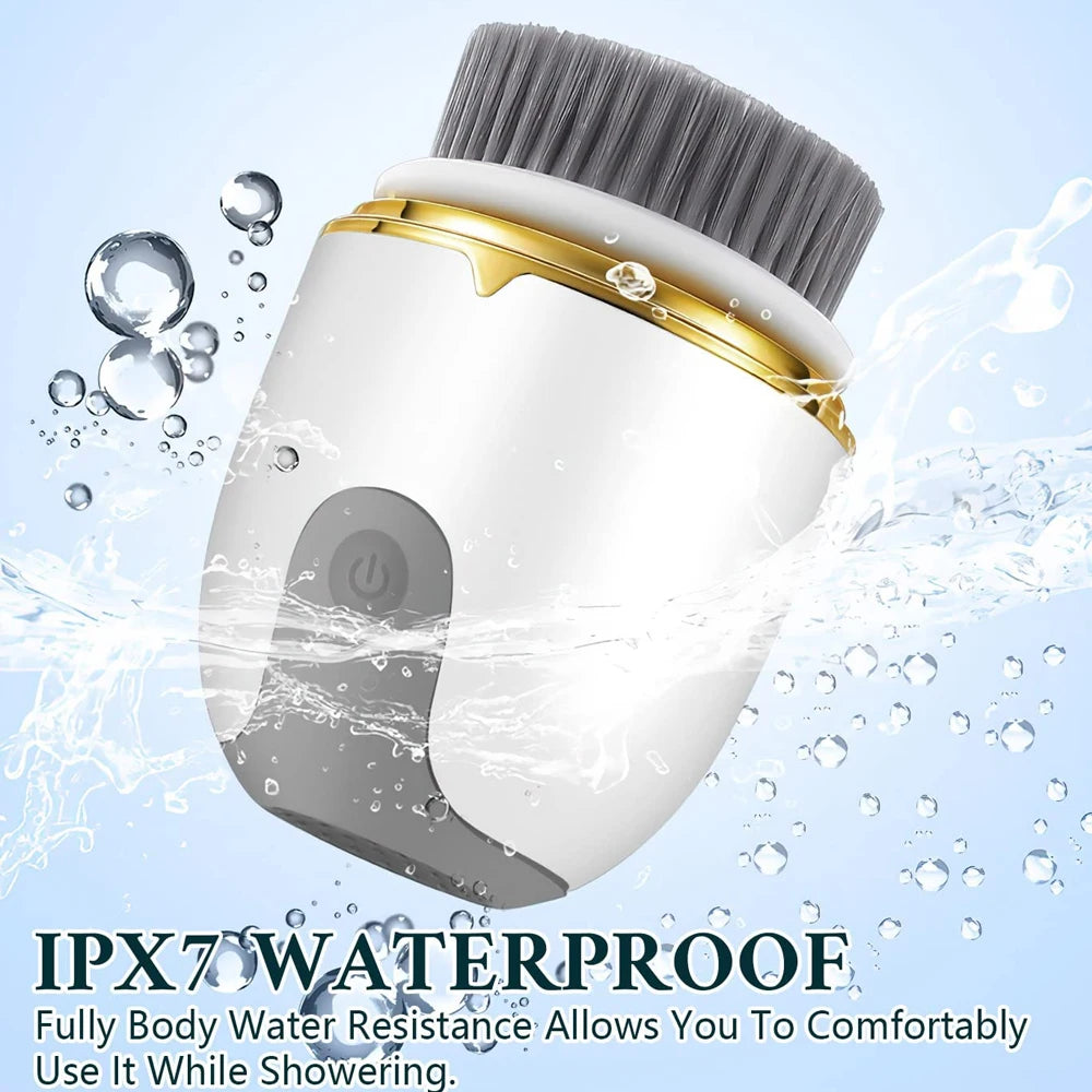 3 in 1 Ultrasonic Facial Cleanser Brush Electric Cleansing Face Brush 360 Rotate Deep Cleaning Brush Facial Skin Care Machine - Korvel