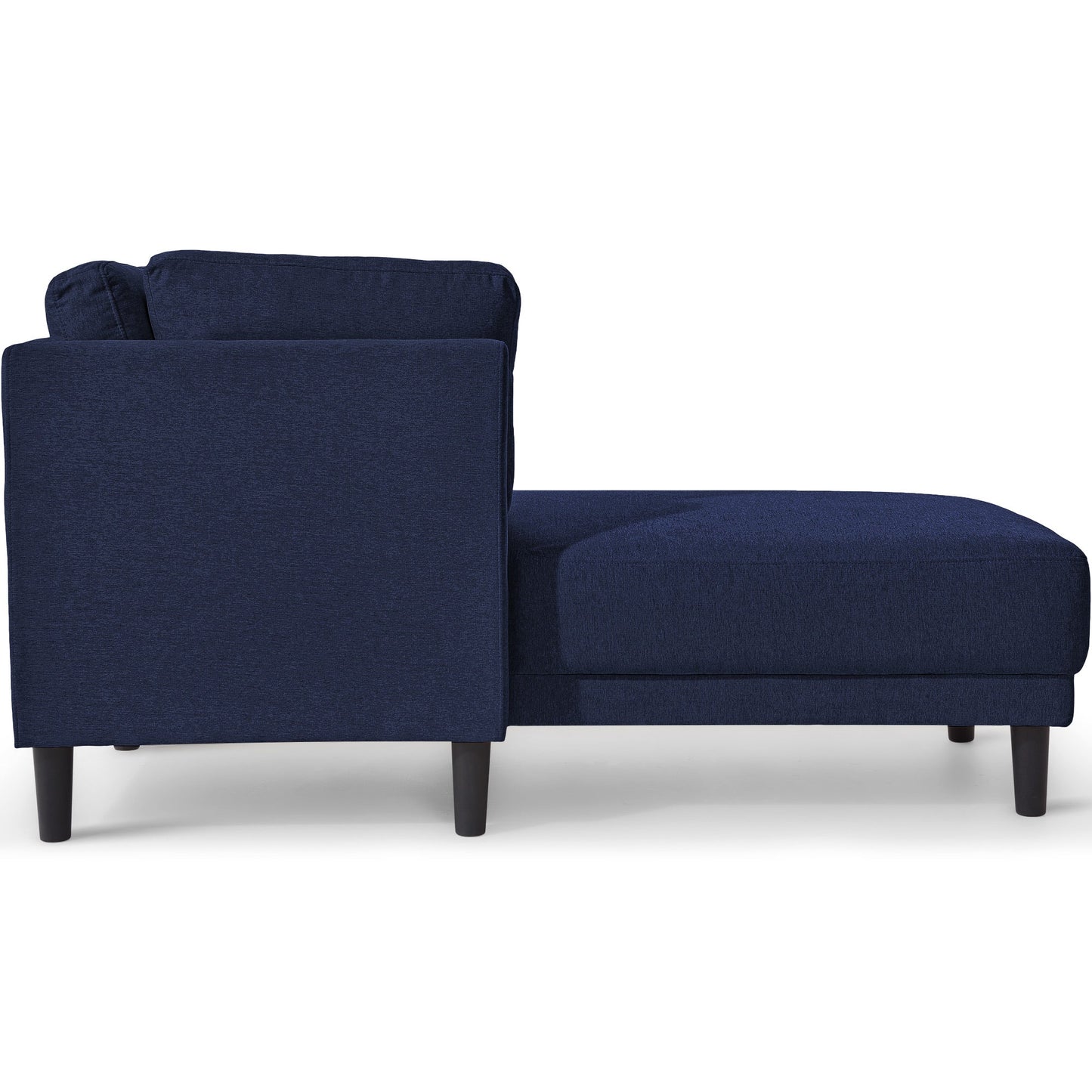 65" Mid-Century Modern Linen Fabric Corner Lounge Chair, Upholstered Indoor Chaise Lounge Solid Wood Sofa Bed for Bedroom - Korvel