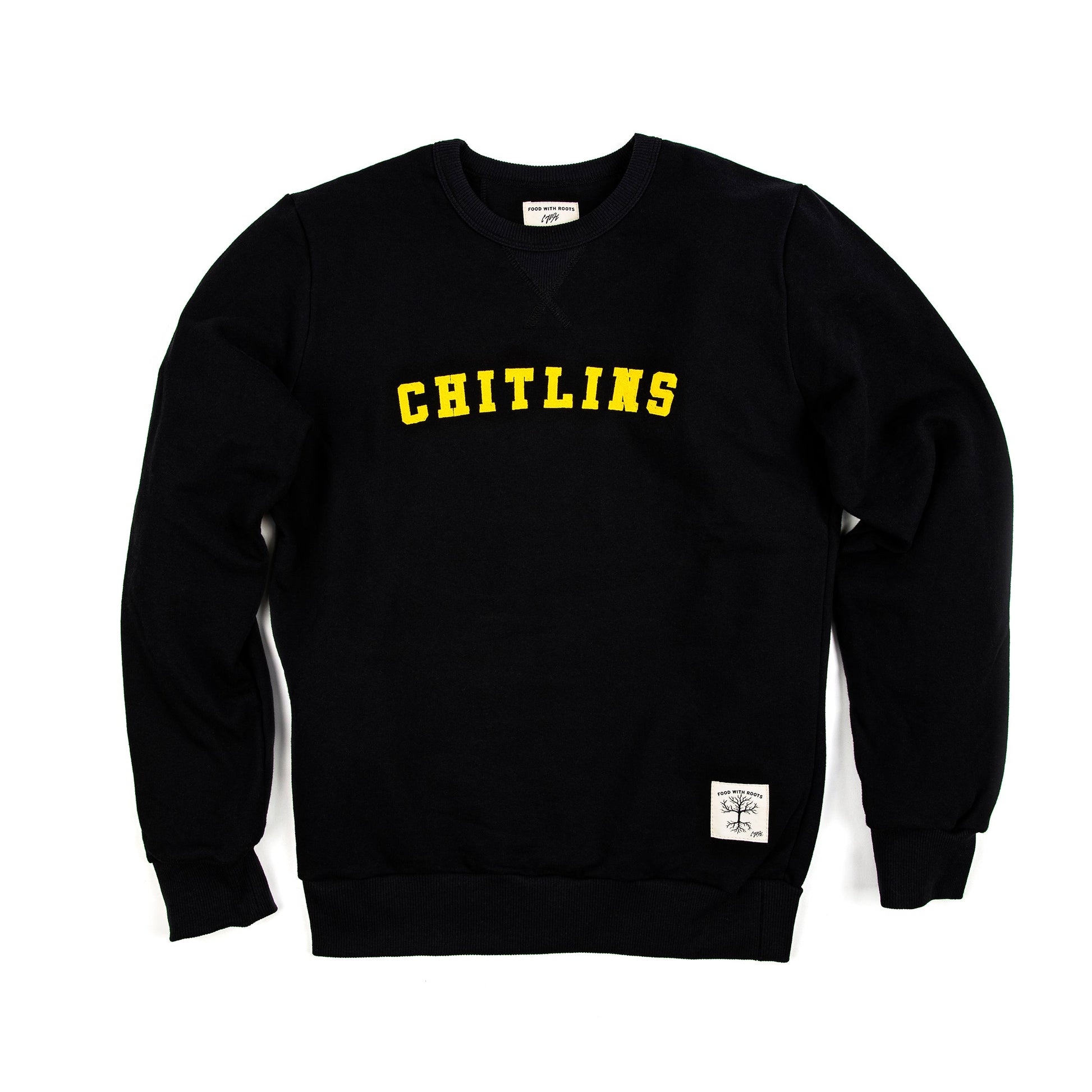 Chitlins Collegiate Crewneck Sweatshirt - Black - Korvel