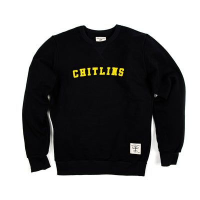 Chitlins Collegiate Crewneck Sweatshirt - Black - Korvel