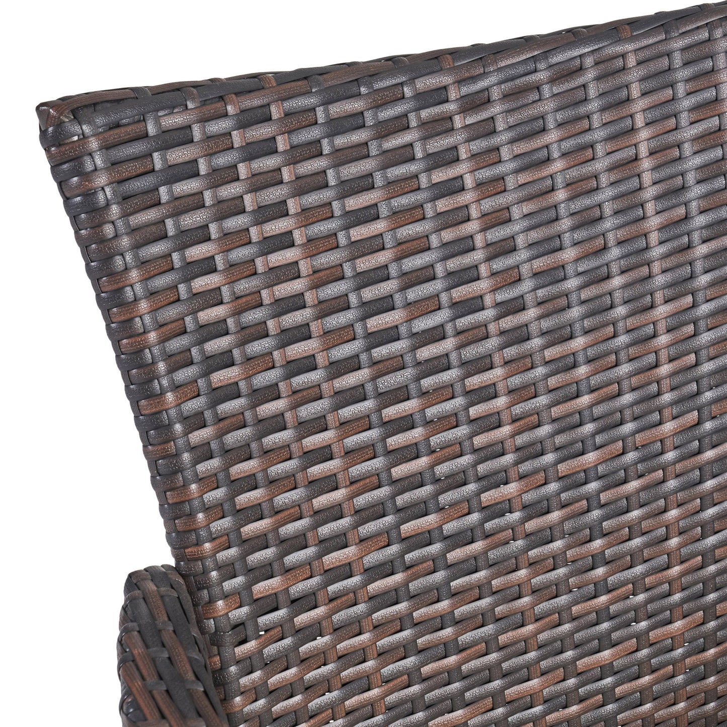 Clementine Outdoor Multibrown PE Wicker Dining Chairs (Set of 2) - Korvel