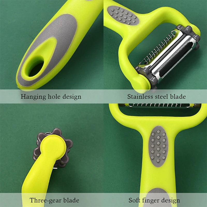 3 In 1 Rotary Peeler Fruit Vegetables Cabbage Graters Salad Carrot Potato Slicer Kitchen Multifunction Grater Julienne Peeler - Korvel