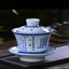 Ceramic set, three talents, covered bowl, old clay, retro kung fu tea set, tea bowl, underglaze tiger cup, Jingdezhen - Korvel