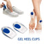 1pair Soft Silicone Gel Lnsoles Men Women TransparentRelieve Foot Pain Heel Lnsoles Foot Massager CareShoe Pad Foot Care Tool - Korvel