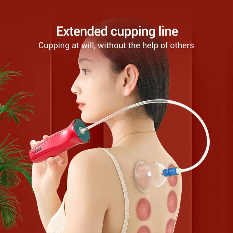 New electric cupping device multifunctional vacuum cupping and scraping instrument home set rechargeable meridian massager - Korvel