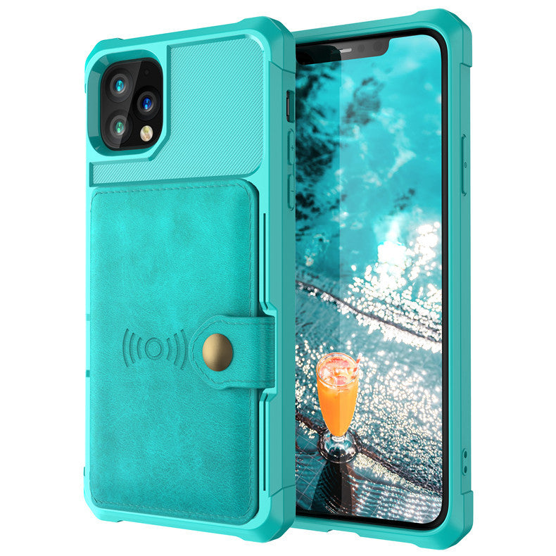 Funda para teléfono con funda magnética para tarjetas para iPhone 13