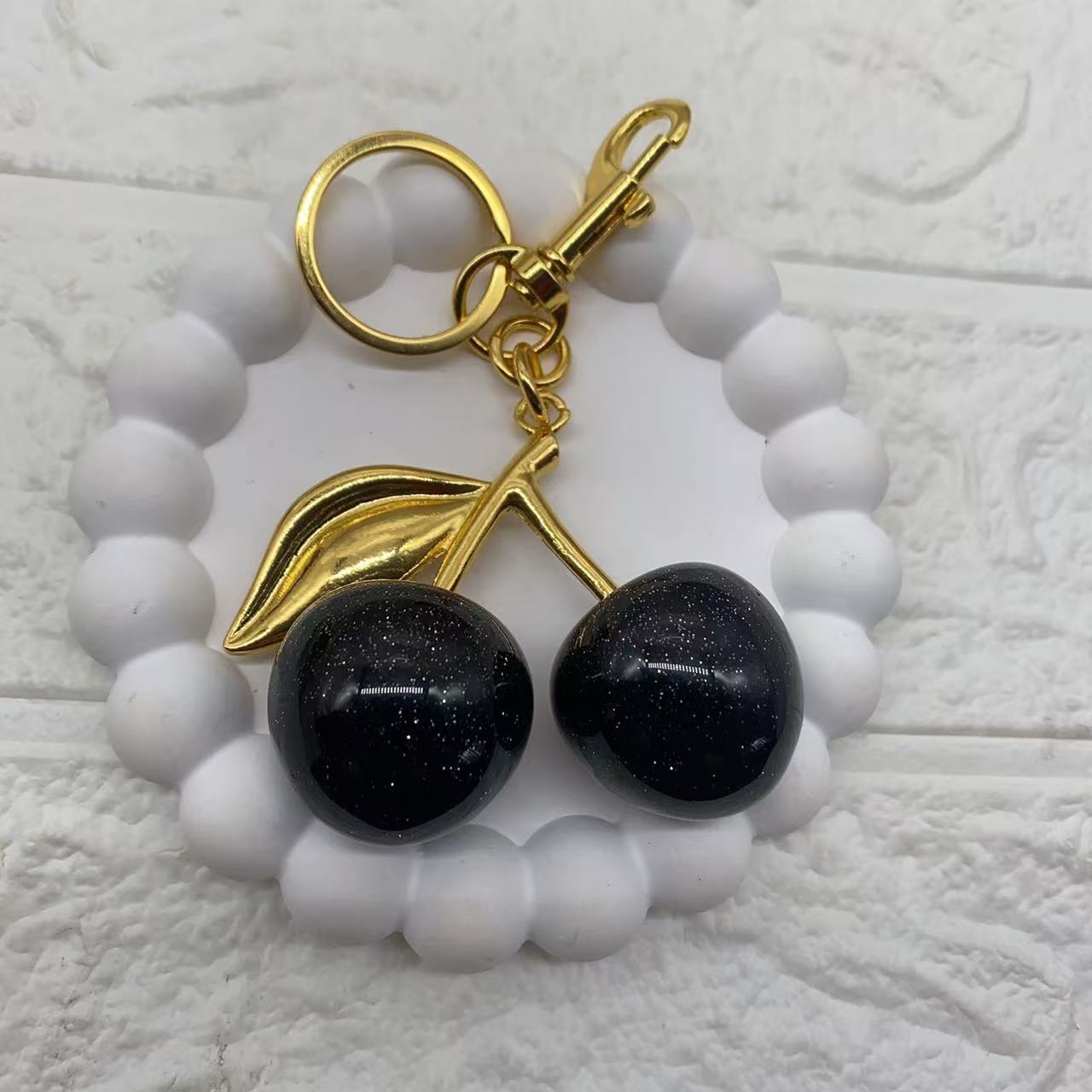 Cherry car keychain high-end women's bag pendant backpack pendant Christmas Halloween - Korvel