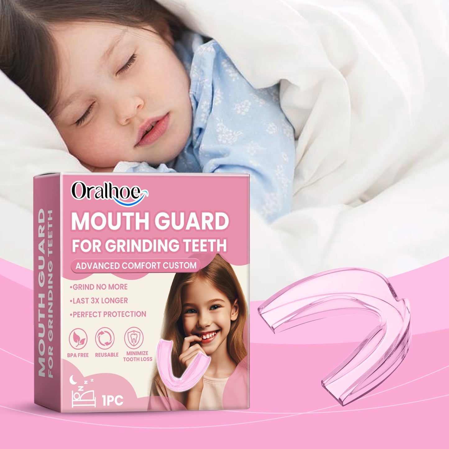 Children's Molar Mouthguard At Night Sleep Anti-Bite Molar Mouthguard Protects Children's Teeth - Korvel