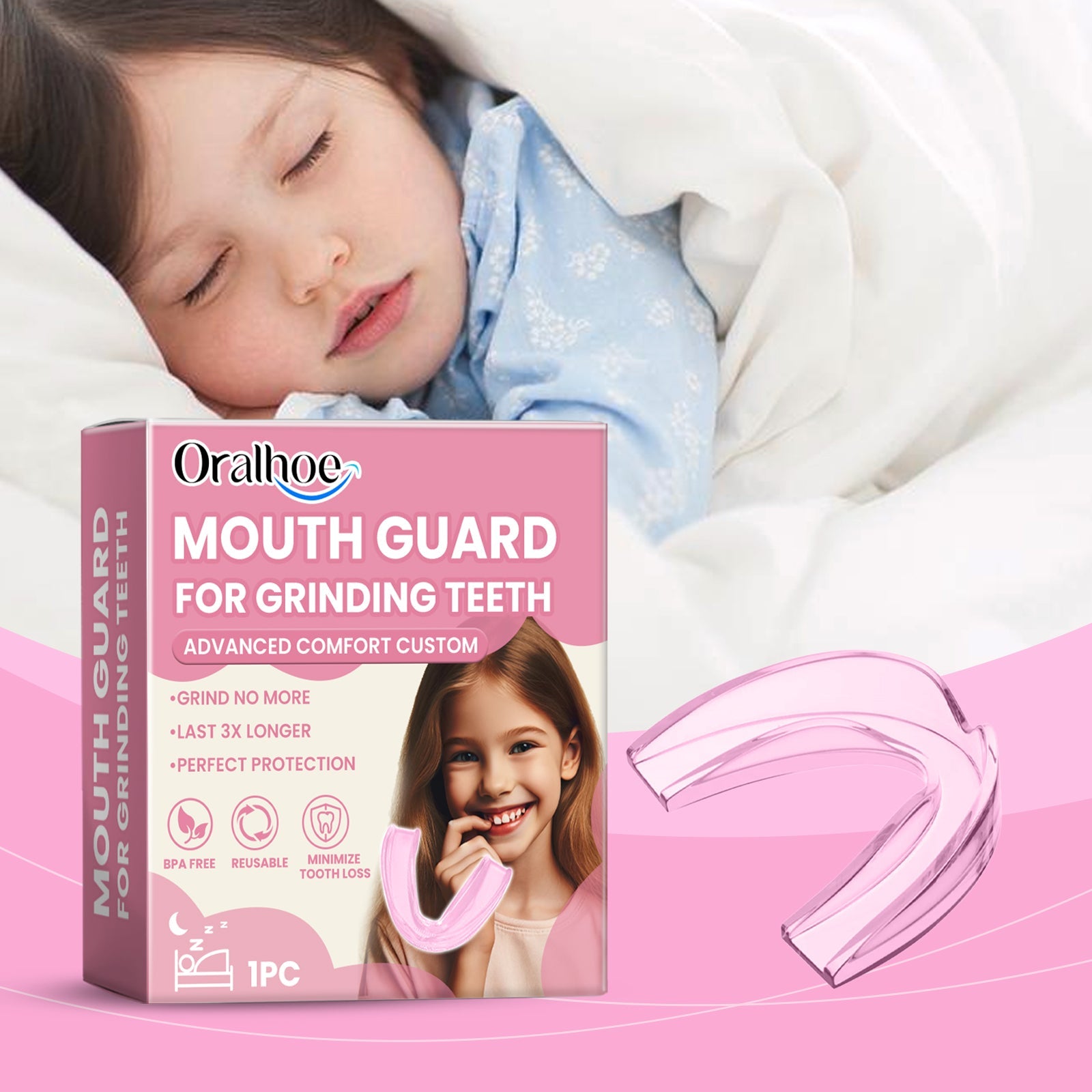 Children's Molar Mouthguard At Night Sleep Anti-Bite Molar Mouthguard Protects Children's Teeth - Korvel