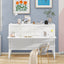 Queen Size Murphy Bed with Built-In Charging Station and a Shelf  White - Korvel