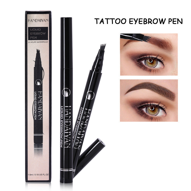 Four Head Eyebrow Pencil Liquid Eyebrow Pencil Very Fine Micro Carving Eyebrow Pencil Waterproof And Durable - Korvel