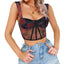 Floral Mesh Camisole with Steel Ring Detail