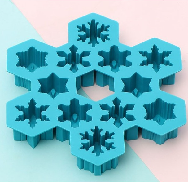 Moldes de Silicona en Forma de Copo de Nieve para Navidad