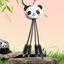 Cartoon Panda One Drag Three Data Wires Cute Keychain Panda Three in One Fast Charging Mobile Phone Charging Cable - Korvel