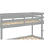 Twin over Twin Floor Bunk Bed,Grey - Korvel