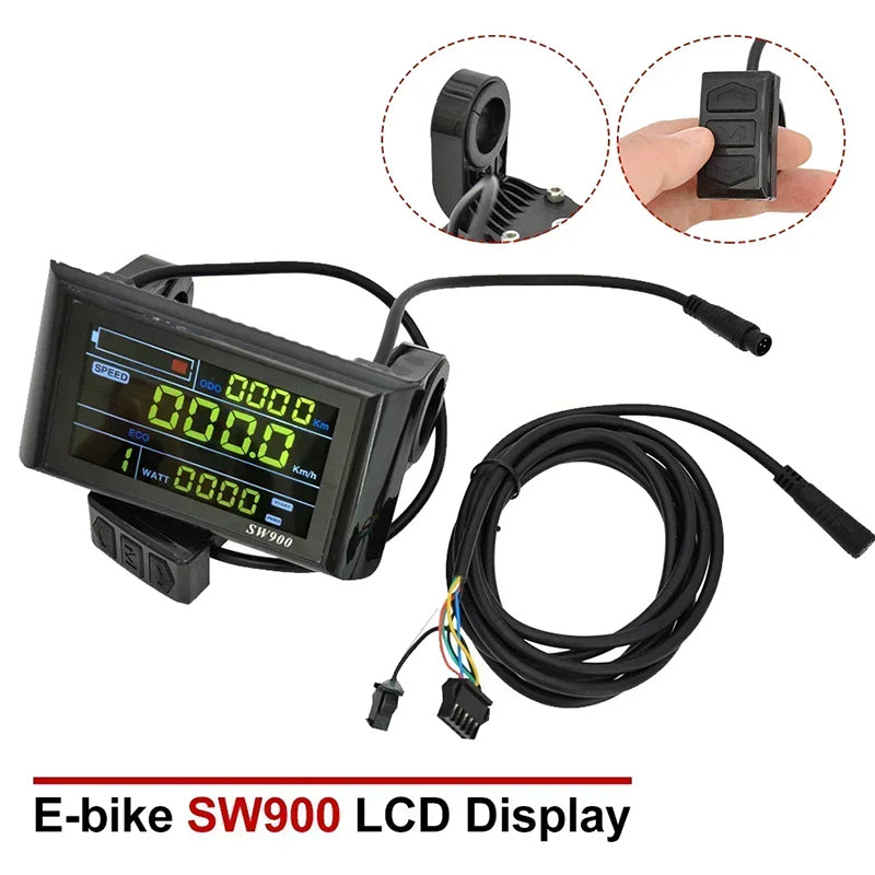 5/6-pin SW900 color smart meter, e-scooter/mountain bike LCD data display modification part. - Korvel