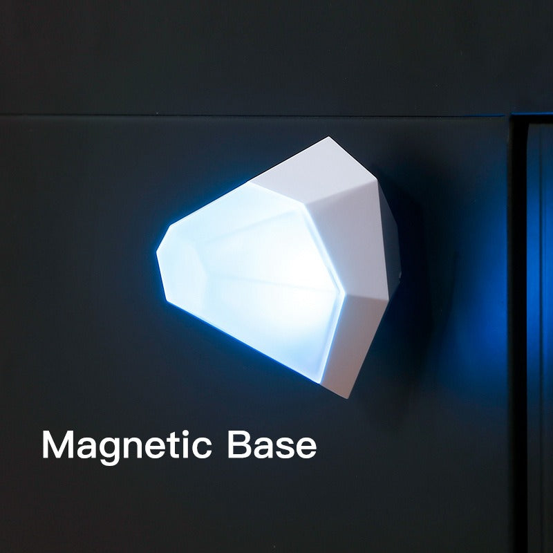 Lampe de nuit en diamant coloré et chargeur sans fil - Lampe 2-en-1