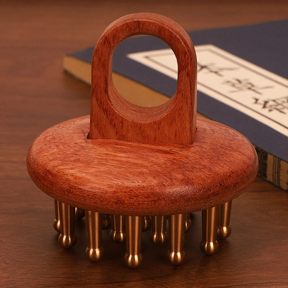 Peine de Masaje Meridian de Madera de Cobre