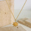 Collar de Colgante de Sol de Acero de Titanio Elegante para Mujeres