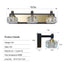 LED 3-Light Modern Crystal Bathroom Vanity Light Over Mirror Bath Wall Lighting Fixtures - Korvel