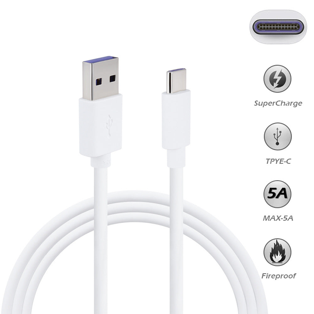 Premium USB-A to Type-C 5A Data Cable - Multiple Lengths