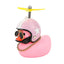 Car Duck with Helmet Broken Wind Small Yellow Duck Road Bike Motor Helmet Riding Cycling Car Accessories Decor Without Lights - Korvel