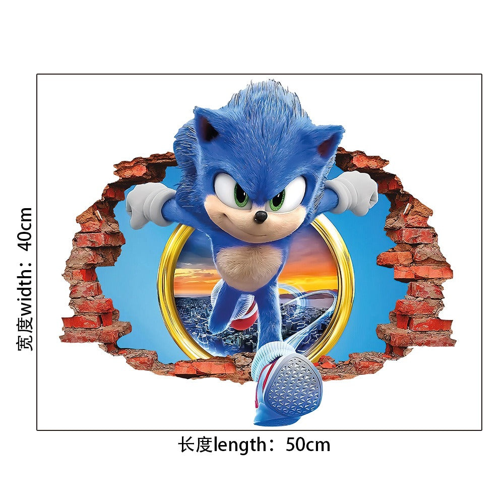 Sonic Stickers Cartoon Anime Super Mario Self Adhesive PVC Decoration Mario Stickers - Korvel