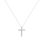 Collier Pendentif Croix en Diamant en Argent Sterling .925